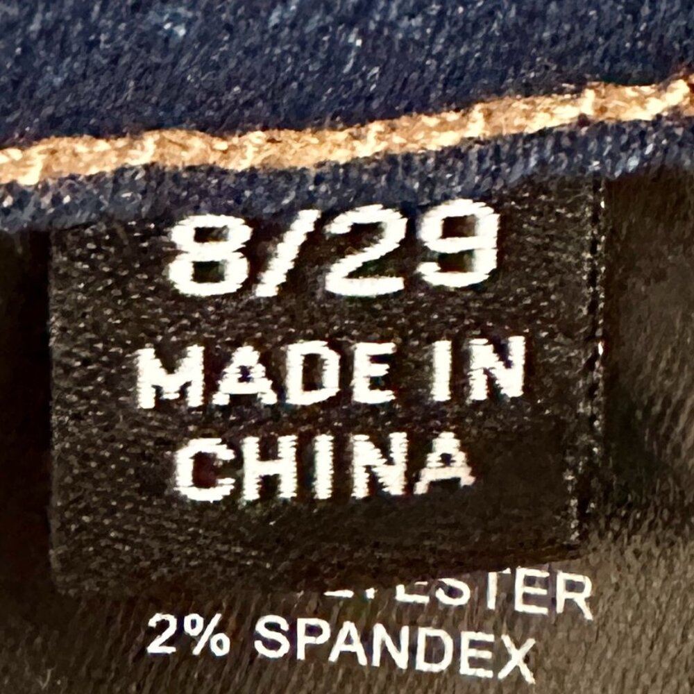Frye Women's Stretch Jeans Size 8 Blue High Rise Straight Leg Cuffed Crop (NEW) - Picture 8 of 15